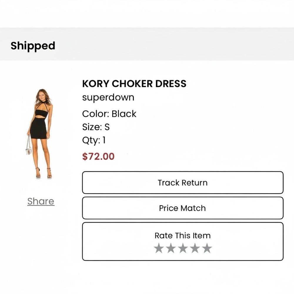 NEW BY THE WAY x SUPERDOWN x REVOLVE KORY BLACK CUTOUT HALTER NECK LBD DRESS 🔥 - Picture 7 of 10
